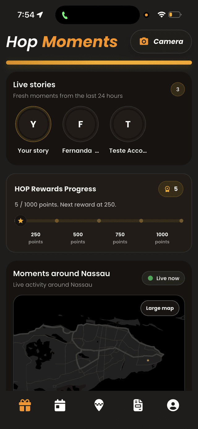 HOP Moments rewards